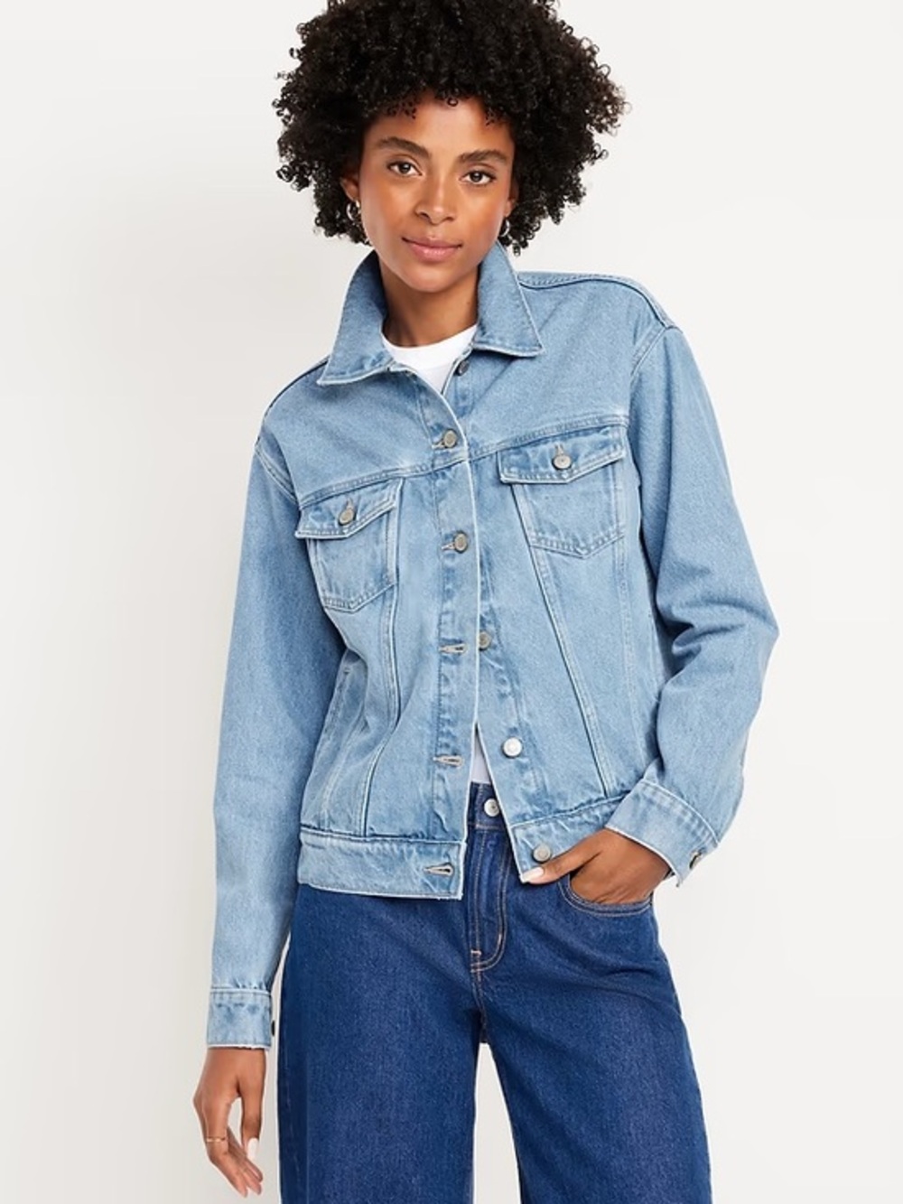 Old Navy Light Wash Denim Jacket - Women’s Casual Jean Jacket